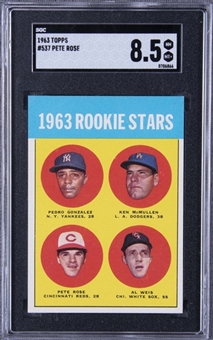 1963 Topps #537 Pete Rose Rookie Card – SGC 92 NM-MT+ 8.5